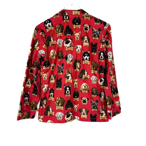 Nick & Nora Flannel Dog Breeds Milk Bone Pajama Set Red Kid's Size Large 10/12 - Picture 16 of 16